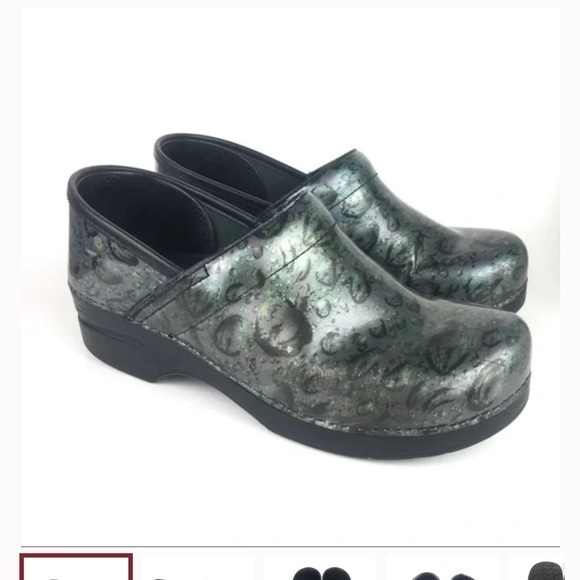 Dansko Shoes - Dansko Womens Clogs Size 40 US 9.5-10 “Raindrop” Iridescent Black Leather